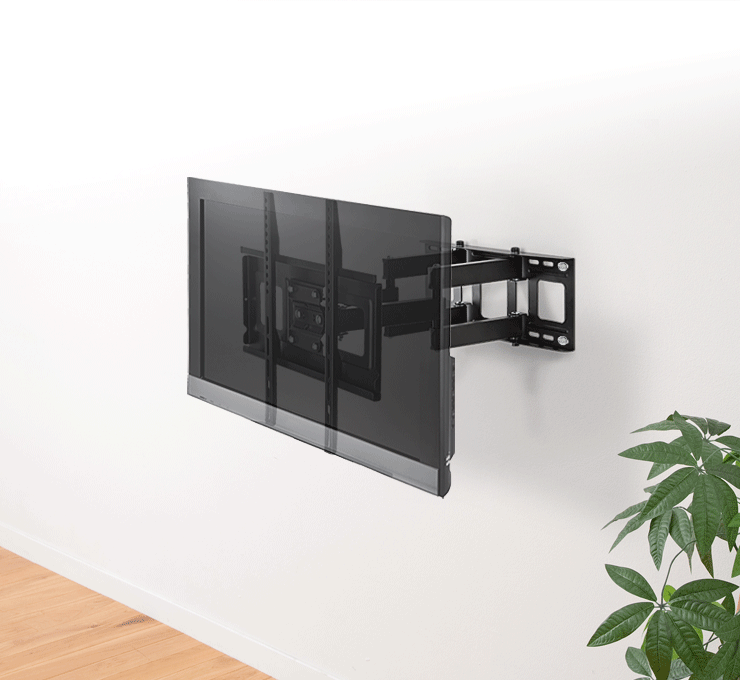 壁掛けテレビ金具 ダブルアームタイプ 汎用 32 52インチ対応 前後 角度 左右調節対応 Yk Pl005 T テレビアクセサリー市場