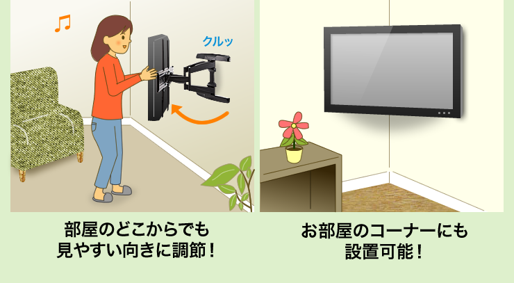 壁掛けテレビ金具 ダブルアームタイプ 汎用 42 80インチ対応 角度 前後 左右調節対応 Yk Pl006 テレビアクセサリー市場