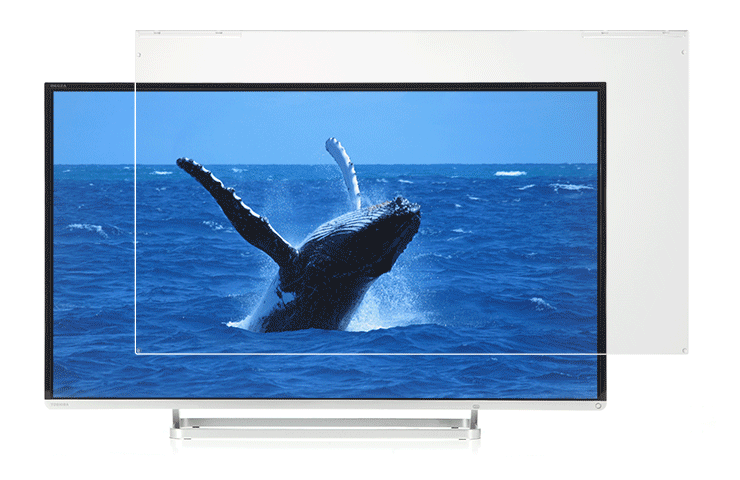 プレゼント メディアカバーマーケット 東芝 REGZA 55Z670K 液晶テレビ保護パネル 55型 ブルーライトカット 55インチ 保護 フィルム