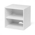 キューブ型収納ボックス オープン 幅35×奥行29.5×高さ35cm 2段式 ホワイト