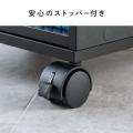 キューブ型収納ボックス用キャスター台 幅35×奥行29.5×高さ6.6cm ストッパー付き ブラック