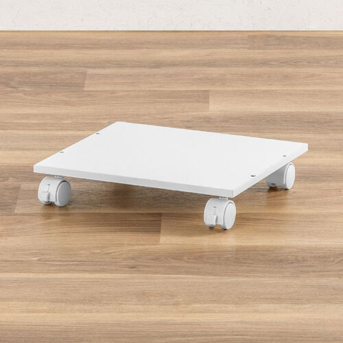 キューブ型収納ボックス用キャスター台 幅35×奥行29.5×高さ6.6cm ストッパー付き ホワイト