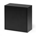 キューブ型収納ボックス 扉 ハーフサイズ 幅35×奥行17×高さ35cm 2段式 ブラック