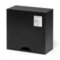 キューブ型収納ボックス 扉 ハーフサイズ 幅35×奥行17×高さ35cm 2段式 ブラック