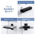 【アウトレット】壁掛けラック(壁設置用棚・AV棚・プレーヤー設置・スピーカー棚・ホワイト)