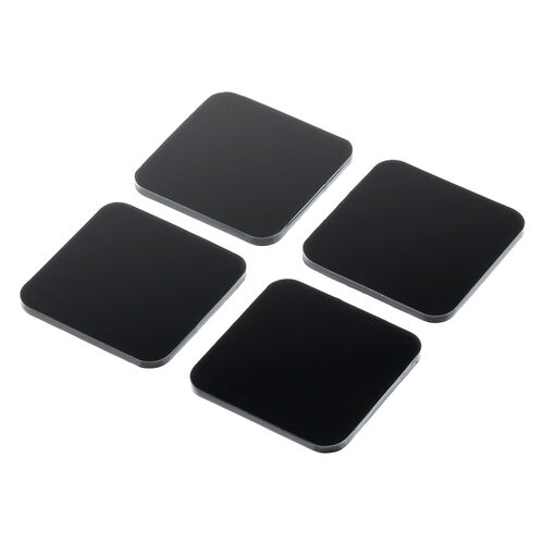 耐震ジェル 5×5cm 4枚入り ブラック 耐震度7/200-QL028BK【テレビ