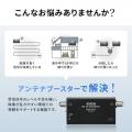 アンテナブースター BS/CS放送専用 USB給電 利得調整機能 卓上型 アンテナケーブル付属