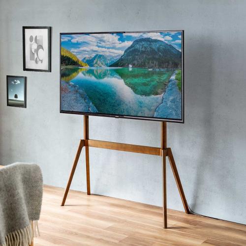 【アウトレット】イーゼル型テレビスタンド  ビーチ材 49型～75型対応