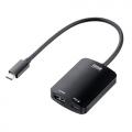【アウトレット】USB Type-C HDMI変換アダプタ 4K/60Hz HDR対応 PD100W iPad Pro Air Nintendo Switch 有機ELモデル対応 ブラック