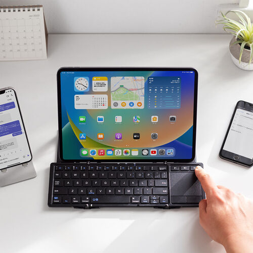 iPad Bluetoothキーボード タッチパッド トラックパッド 折りたたみ