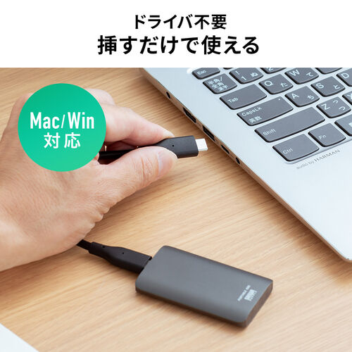 ポータブルSSD 512GB USB3.2 Gen2 テレビ録画 PS5/PS4動作確認