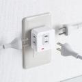 電源タップ 3個口 直差し 雷ガード付き トリプルタップ ホワイト