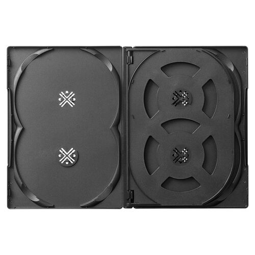 DVDトールケース ディスク6枚収納 10枚セット ブラック/200-FCD035BK