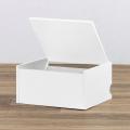 【アウトレット】キューブ型収納ボックス 上部オープン型 幅35×奥行29.5×高さ17.5cm ホワイト