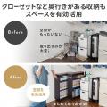 【アウトレット】すきま収納ラック 幅15.5cm 奥行55.5cm 3段 キャスター付き ブラック