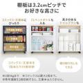 【アウトレット】すきま収納ラック 幅15.5cm 奥行55.5cm 3段 キャスター付き ブラック