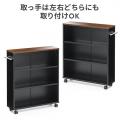 【アウトレット】すきま収納ラック 幅15.5cm 奥行55.5cm 3段 キャスター付き ブラック