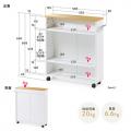 【アウトレット】すきま収納ラック 幅15.5cm 奥行55.5cm 3段 キャスター付き ブラック