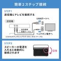 テレビスピーカー(ワイヤレス・テレビ用・手元スピーカー・充電式・最大30m・ホワイト)