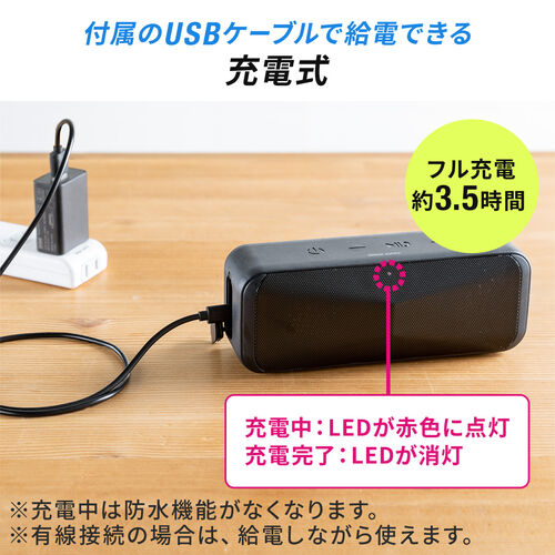 Bluetoothスピーカー 防水 低遅延 小型 24時間再生 ポータブル 低音