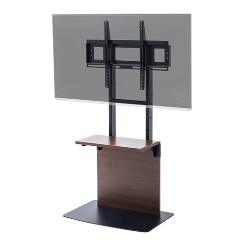 壁寄せテレビスタンド 32型～55型対応 棚板 HDDホルダーつき 3段階高さ