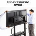 【アウトレット】テレビスタンド 100インチ対応 手動 上下昇降 高耐荷重110kg キャスター付き ハイタイプ