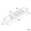 【アウトレット】USB充電機能付きタップ Type-C搭載(2P・4個口・2m)