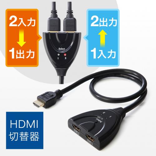 【5/31 16:00迄限定特価】HDMIセレクター　2入力1出力・1入力2出力・双方向(PS4対応・電源不要)