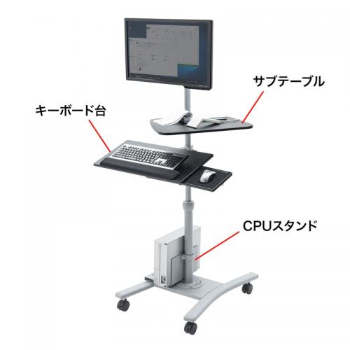 液晶テレビ スタンド付き 液晶テレビスタンド(キーボード台・CPUスタンド付き)/YK-LAST3