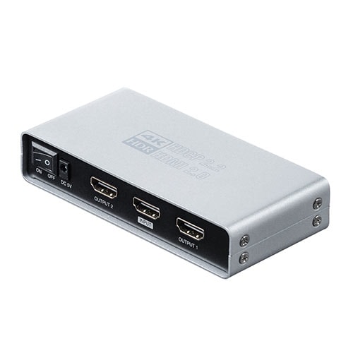 HDMI分配器 1入力2出力 スプリッター 4K/60Hz HDR HDCP2.2/YK-VGA016 ...