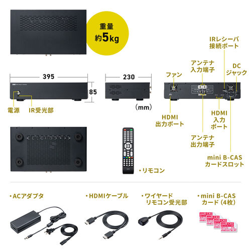 16チャンネル同時視聴 地デジチューナー 複数画面同時表示 マルチビュー 全画面 地デジ BS/CS放送  STB/YK-1SG008【テレビアクセサリー市場】