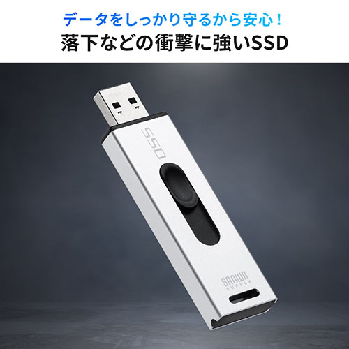 スティック型SSD 1TB USB3.2 Gen2 USB Aコネクタ スライド式コネクタ