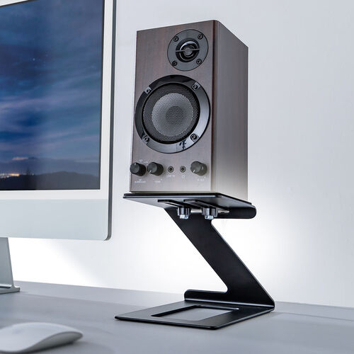 スピーカースタンド 卓上型 高さ15cm 耐荷重約5kg 傾斜6度 2台セット