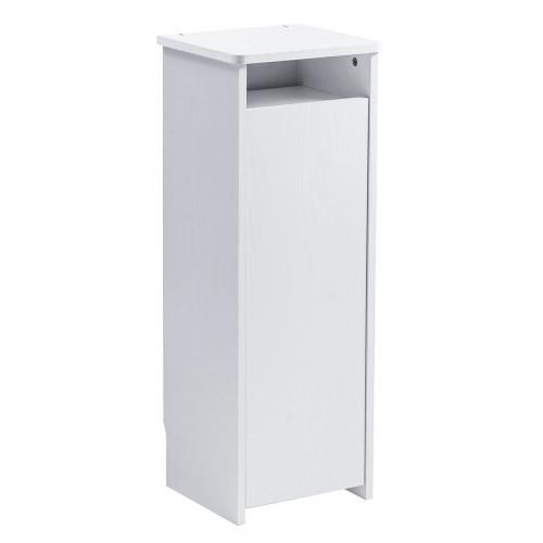 ルーター収納ボックス 縦型 扉1枚タイプ 幅30cm 木目調 ホワイト/200