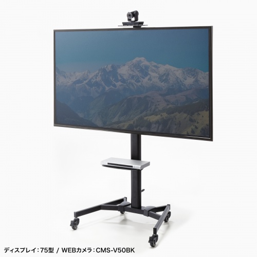 テレビスタンド ハイタイプ 32型-75型対応 カメラ台 キャスター
