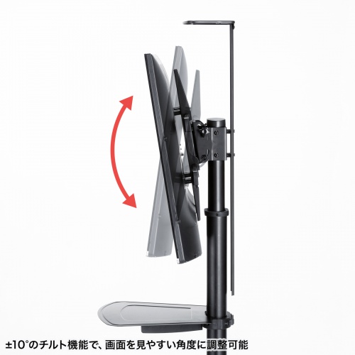 テレビスタンド ハイタイプ 32型-75型対応 カメラ台 キャスター付き