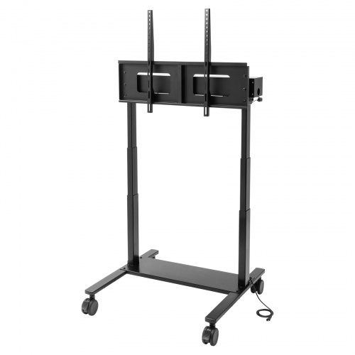 電動昇降ディスプレイスタンド 60～100インチ対応 キャスター付き 高耐荷重110kg