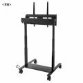 電動昇降ディスプレイスタンド 60～100インチ対応 キャスター付き 高耐荷重110kg