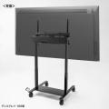 電動昇降ディスプレイスタンド 60～100インチ対応 キャスター付き 高耐荷重110kg