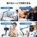 【アウトレット】ウェブカメラ用アームスタンド(固定・スマートフォン・テレビ会議・WEB会議・角度調整・高さ調整・クランプ)