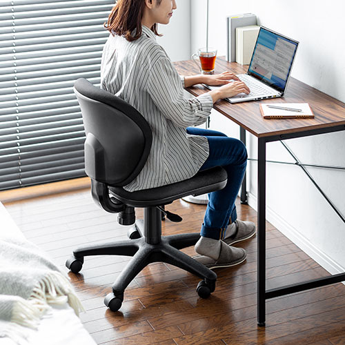 デスクチェアオフィスチェアdesk-chair office-chair オフィスチェア ブラック/100-SNC025BK【テレビアクセサリー市場】