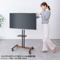 【アウトレット】テレビスタンド キャスター付 55インチ対応 棚板付 ブラック