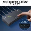 HDMI切替器 3入力1出力 4K/60Hz HDR対応 リモコン付き HDMIセレクター