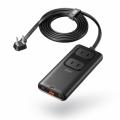 電源タップ USB PD 100W 急速充電 GaN 1.5m 延長コード 【超薄型18mm】 Type-C×2 A×1 AC×2個口 コンセント L型プラグ
