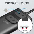 電源タップ USB PD 100W 急速充電 GaN 1.5m 延長コード 【超薄型18mm】 Type-C×2 A×1 AC×2個口 コンセント L型プラグ