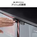 ゲーム機収納ラック ガラス扉 可動棚×3枚 キャスター付き 木目ブラウン×ブラック