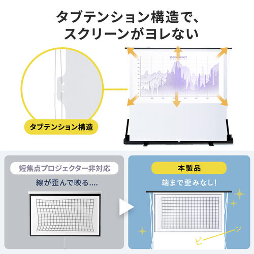 【はなちゃこ】　プロジェクタースクリーン 80インチ 16:9 prs-y80hd_1.jpg