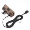 クランプ固定式 電源タップ 4個口 3m USB-C×1 USB-A×1 一括集中スイッチつき ブラウン