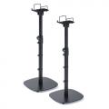 フロア用 スピーカースタンド 小型スピーカー向け 2本セット 高さ56～100cm 対応サイズ14×14cm スパイク型アジャスター付き 角度調整可能 耐荷重15kg ブラック