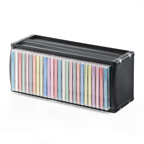 組み立て式CDラック 26枚収納 ブラック/FCD-CB26BK【テレビ